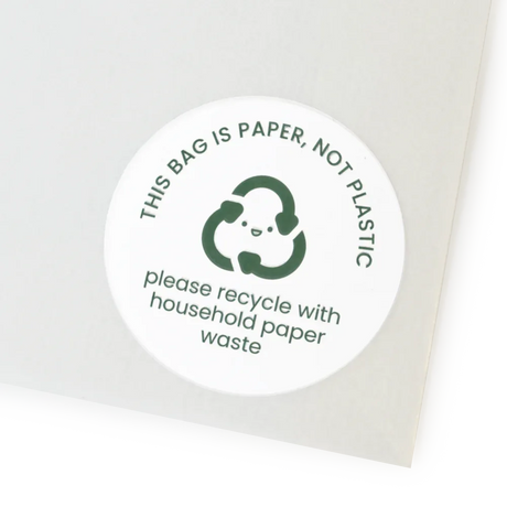 This Bag is Paper' Printed Labels for Glassine Bag (70 per A4 sheet) by eco-craft - made in the UK