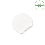 L25C Plain Recycled Labels (25mm Diameter)-White by eco-craft - made in the UK