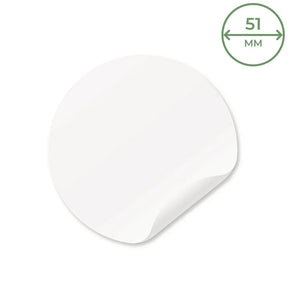 L51C Plain Recycled Labels (51mm Diameter)-White by eco-craft - made in the UK
