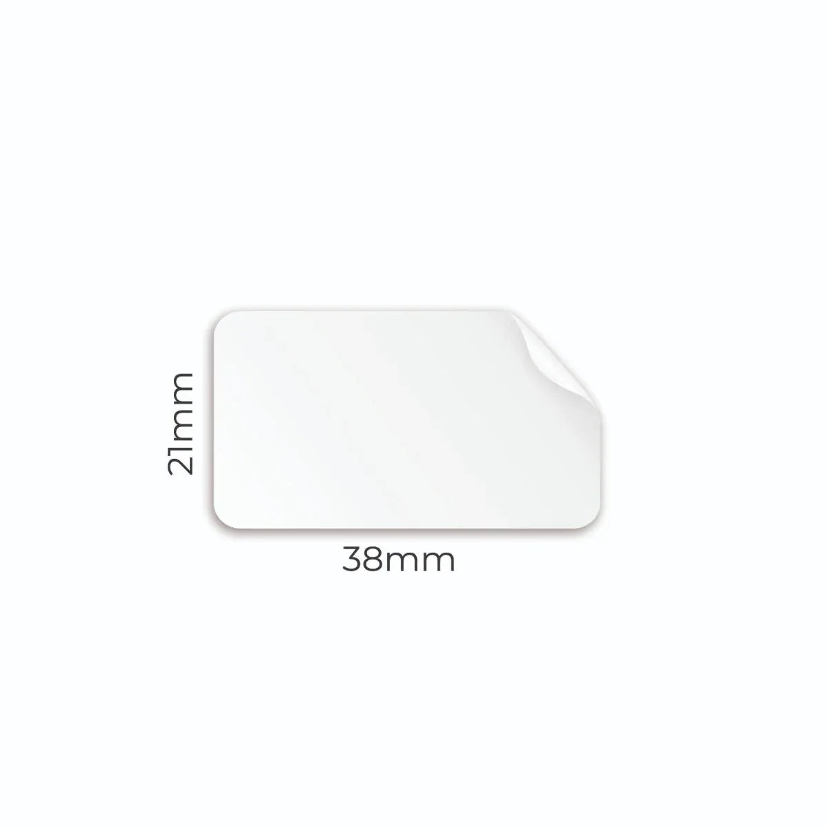 L65 Plain Recycled Labels (21x38mm)-White by eco-craft - made in the UK