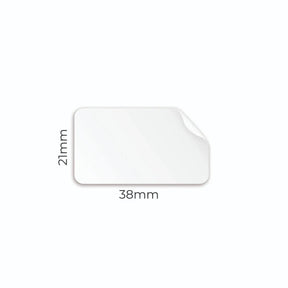 L65 Plain Recycled Labels (21x38mm)-White by eco-craft - made in the UK