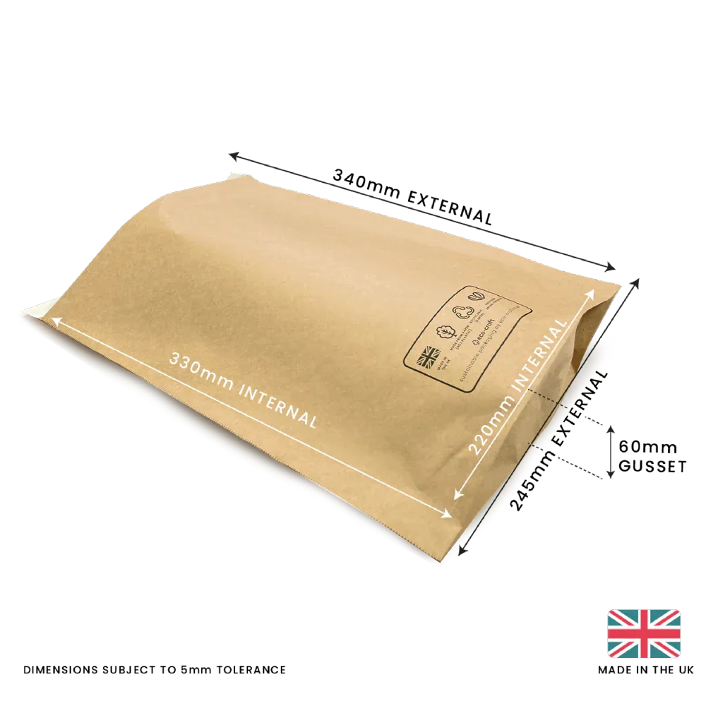 Paper Postal Mailer - 245x340x60mm (Large Letter) by eco-craft - made in the UK