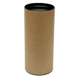 180mm x 76mm Packaging Tube - Black Ends Caps by eco-craft - made in the UK