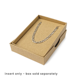 Necklace Insert for 50 x 70mm box 10Pk - Hairy Manilla by eco-craft - made in the UK