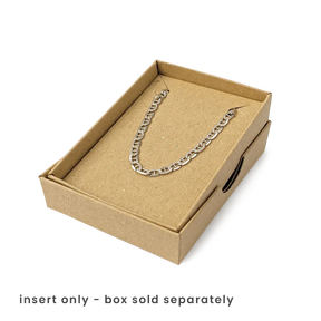 Necklace Insert for 50 x 70mm box 10Pk - Hairy Manilla by eco-craft - made in the UK