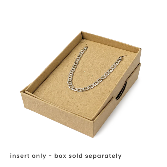 Necklace Insert for 50 x 70mm box 10Pk - Hairy Manilla by eco-craft - made in the UK