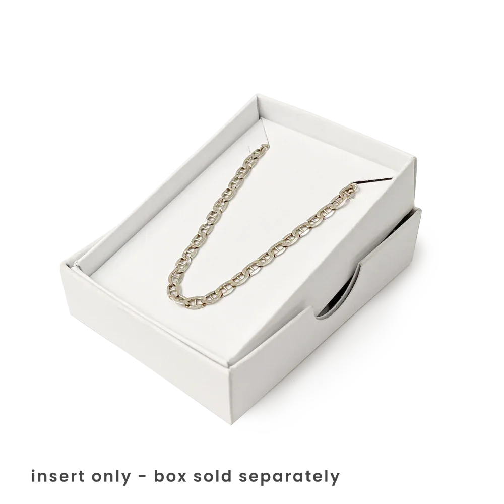 Necklace Insert for 50 x 70mm box 10Pk - White by eco-craft - made in the UK