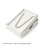 Necklace Insert for 50 x 70mm box 10Pk - White by eco-craft - made in the UK