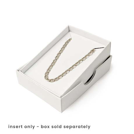 Necklace Insert for 50 x 70mm box 10Pk - White by eco-craft - made in the UK