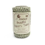 20m Bakers Twine - Olive / White by eco-craft - made in the UK