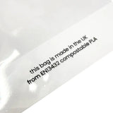 130x135mm Plain Lip Compostable Bag by eco-craft - made in the UK