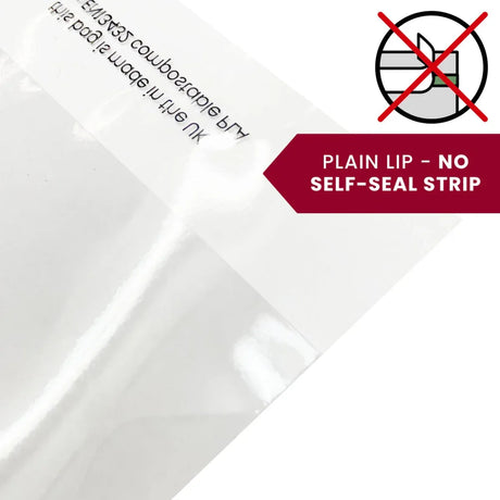 Plain Lip 120x162mm (C6) Compostable Bag by eco-craft - made in the UK