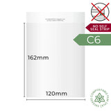 Plain Lip 120x162mm (C6) Compostable Bag by eco-craft - made in the UK