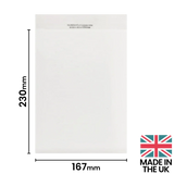 167x230mm (C5) Plain Lip Compostable Bag by eco-craft - made in the UK