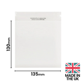 130x135mm Plain Lip Compostable Bag by eco-craft - made in the UK