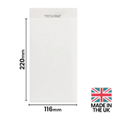 116x220mm Plain Lip Compostable Bag by eco-craft - made in the UK