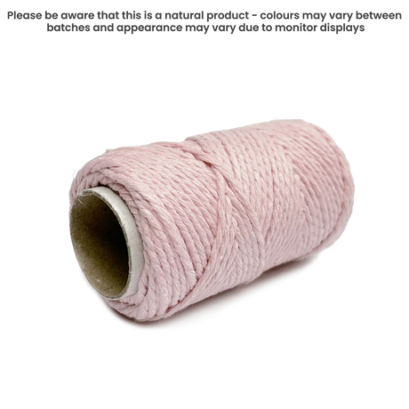 20m Cotton Twine - Powder Pink by eco-craft - made in the UK