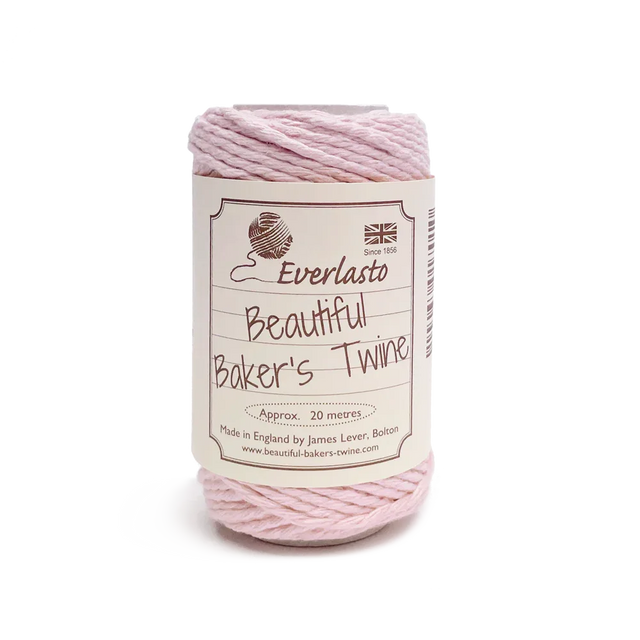 20m Cotton Twine - Powder Pink by eco-craft - made in the UK