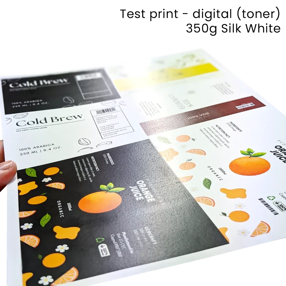 A4 Card - Silk White - 350g by eco-craft - made in the UK