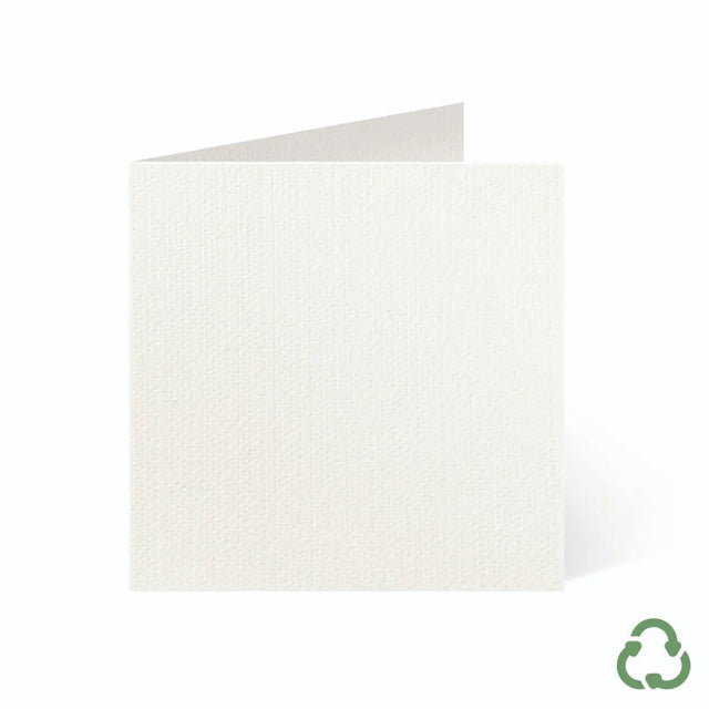 120x120mm Square Card Blanks - Felt White by eco-craft - made in the UK