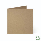 120x120mm Square Card Blanks - Hairy Manilla (Kraft Brown) by eco-craft - made in the UK