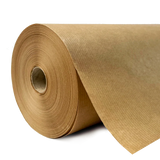 500mm x 200m Ribbed Brown Paper Roll by eco-craft - made in the UK