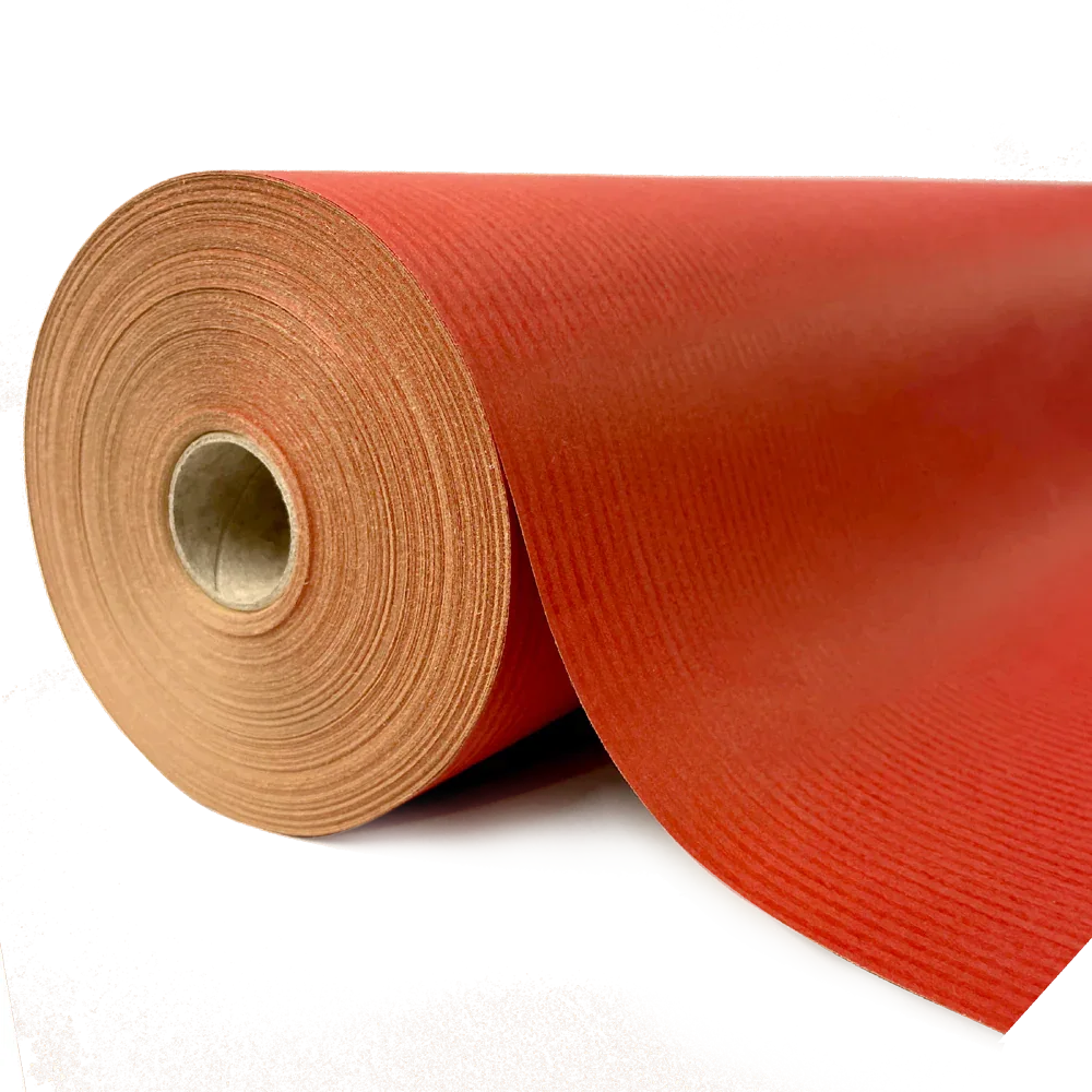 500mm x 120m Red Paper Roll by eco-craft - made in the UK