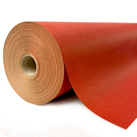 500mm x 120m Red Paper Roll by eco-craft - made in the UK