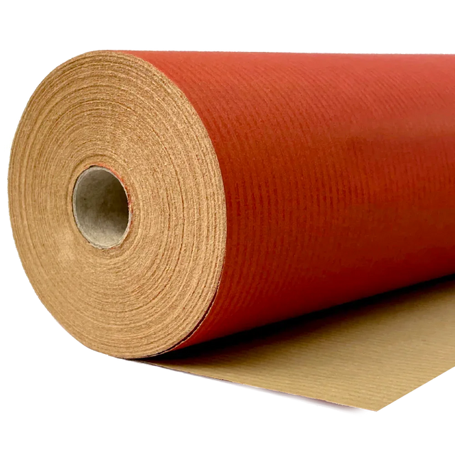 500mm x 120m Red Paper Roll by eco-craft - made in the UK