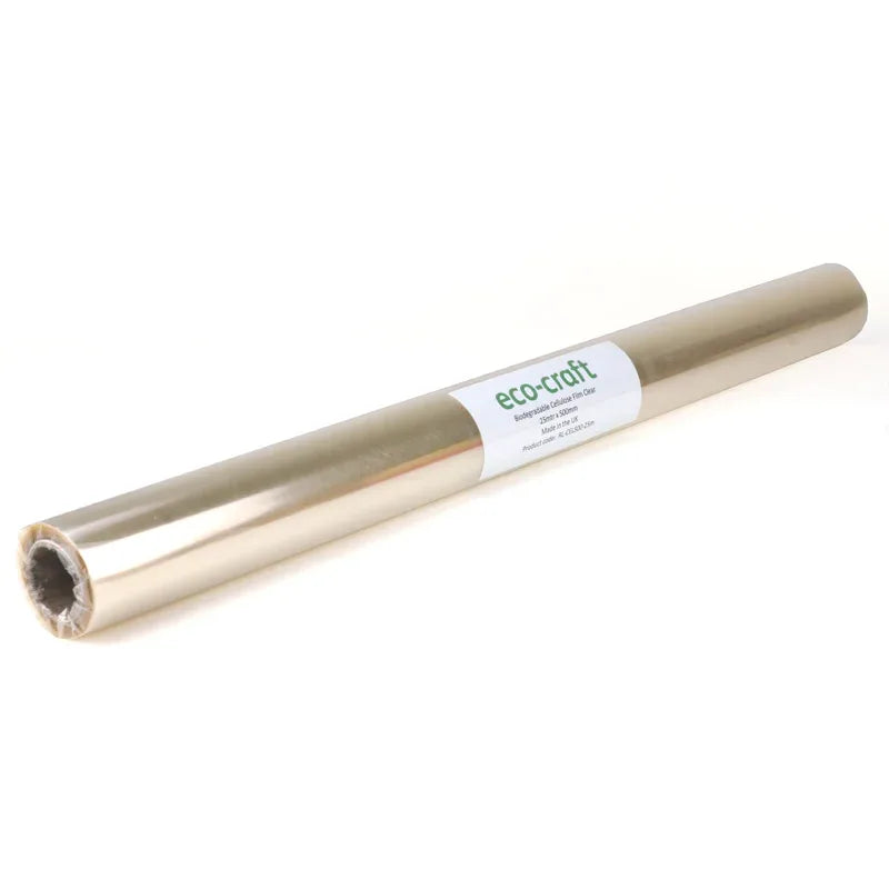 500mm x 25m Roll Clear Cellulose Film by eco-craft - made in the UK