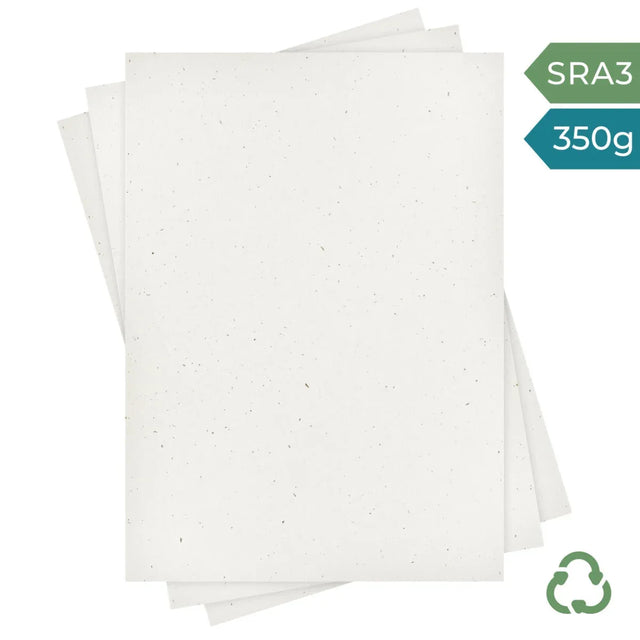 SRA3 Card - Oat Fleck - 350g by eco-craft - made in the UK