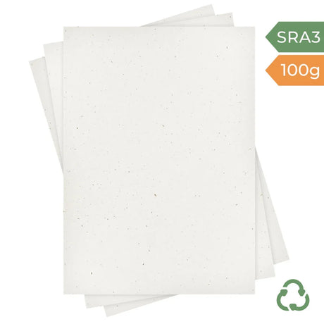 SRA3 Paper - Oat Fleck - 100g by eco-craft - made in the UK