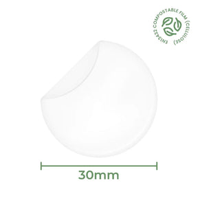 30mm Dia Clear Compostable Sealer Sticker by eco-craft - made in the UK