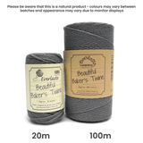 Cotton Twine - Lakeland Slate by eco-craft - made in the UK