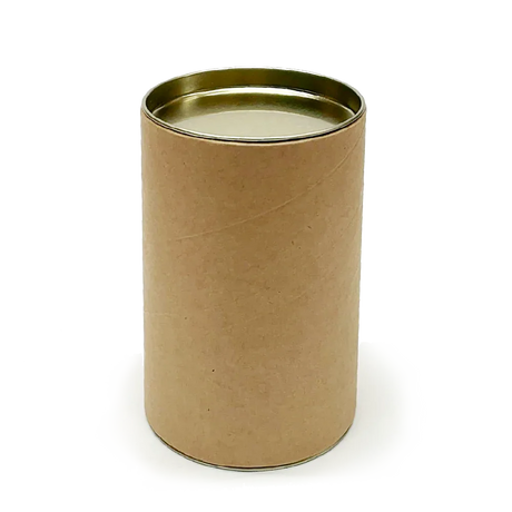 120mm x 76mm Packaging Tube - Gold Ends Caps by eco-craft - made in the UK