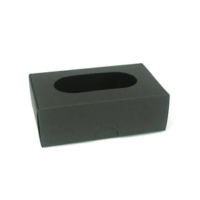 89x59x29mm Soap / Business Card Box With Viewing Window 10Pk-Black by eco-craft - made in the UK