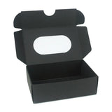 89x59x29mm Soap / Business Card Box With Viewing Window 10Pk-Black by eco-craft - made in the UK