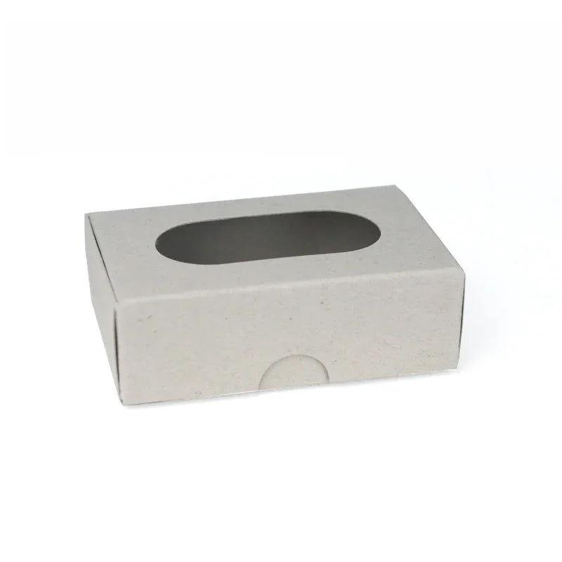 89x59x29mm Soap / Business Card Box With Viewing Window 10Pk-EcoNatural by eco-craft - made in the UK