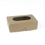 89x59x29mm Soap / Business Card Box With Viewing Window 10Pk-HairyManilla by eco-craft - made in the UK