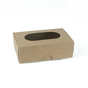89x59x29mm Soap / Business Card Box With Viewing Window 10Pk-HairyManilla by eco-craft - made in the UK