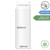 60x200mm Self Seal Compostable Bag by eco-craft - made in the UK