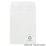 This Bag is Paper' Printed Labels for Glassine Bag (70 per A4 sheet) by eco-craft - made in the UK