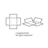 Earring Insert for 50 x 50mm box 10Pk - White by eco-craft - made in the UK