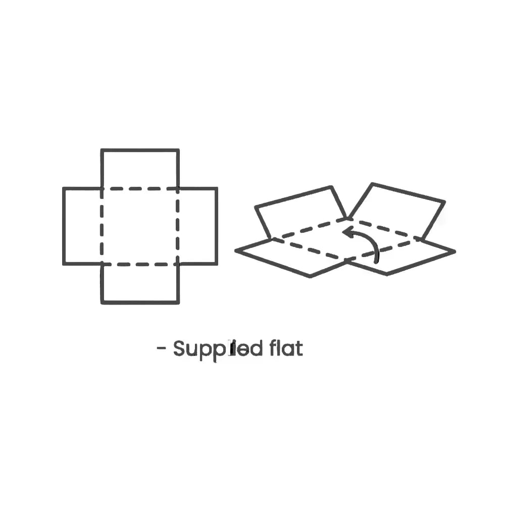 Large Taper Top Box - 100 x 46 x 175mm - White by eco-craft - made in the UK