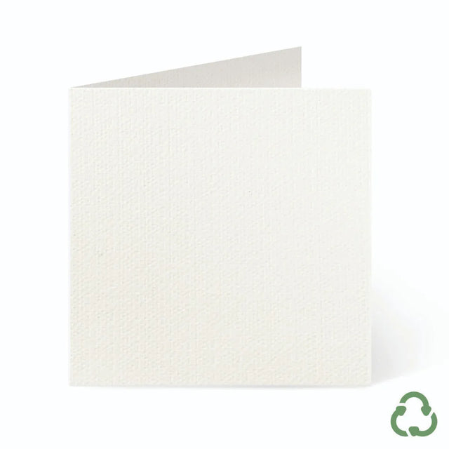 140x140mm Square Card Blanks - Felt White by eco-craft - made in the UK