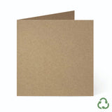 140x140mm Square Card Blanks - Hairy Manilla (Kraft Brown) by eco-craft - made in the UK