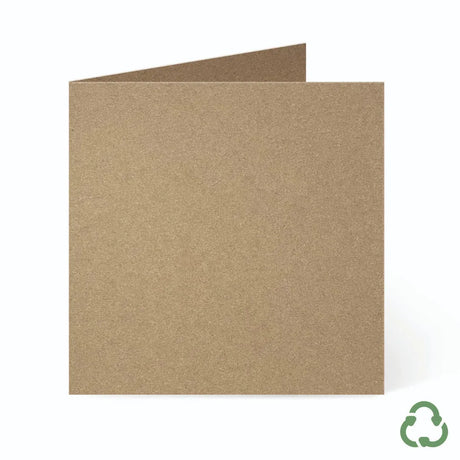 140x140mm Square Card Blanks - Hairy Manilla (Kraft Brown) by eco-craft - made in the UK