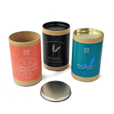 120mm x 76mm Packaging Tube - Gold Ends Caps by eco-craft - made in the UK