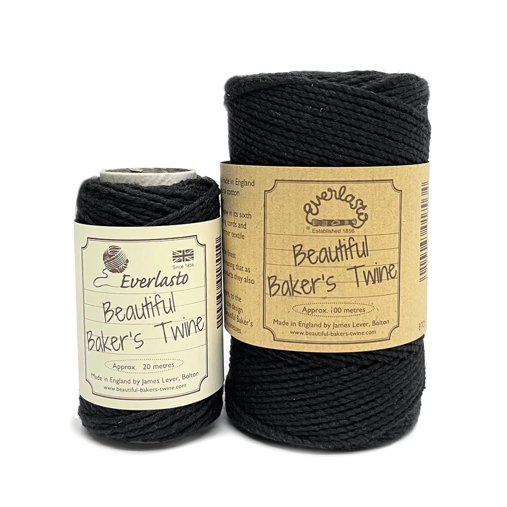 Cotton Twine - Black by eco-craft - made in the UK