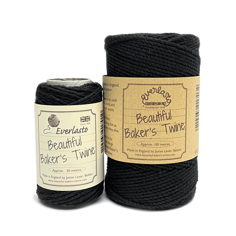 Cotton Twine - Black by eco-craft - made in the UK
